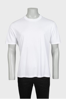 Men's white crew neck t-shirt