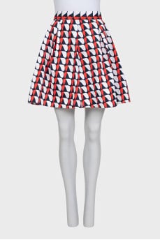 Skirt with a large print and pockets
