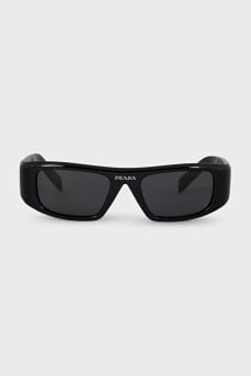 Rectangular sunglasses with logo
