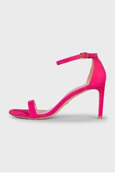 Pink suede sandals