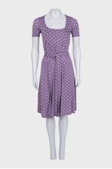 Purple polka dot dress
