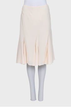 Silk skirt with buttons