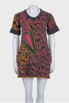 Gray printed dress