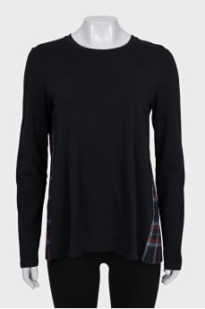 Black checkered long sleeve shirt