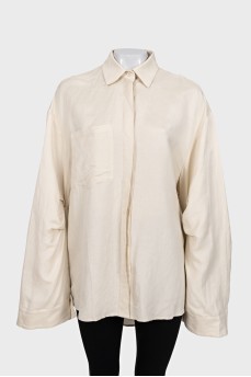 Beige oversized shirt