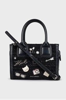 Black crossbody with decoration
