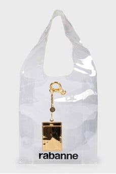 Transparent shopper with decor