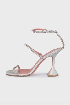 Gilda silver sandals