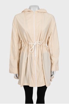 Pink fitted windbreaker