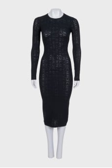 A fitted lace dress with sleeves
