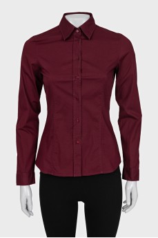 Burgundy fitted shirt