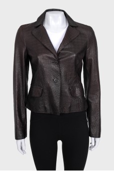 Vintage brown leather jacket