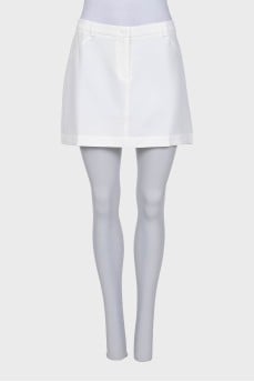 White mini skirt