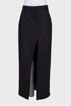 Black wool skirt