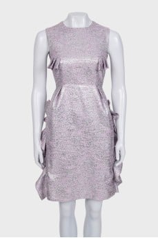 Sparkly pink dress with ruffles