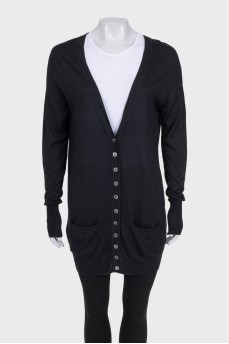 Black long cardigan