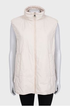 Beige reversible vest