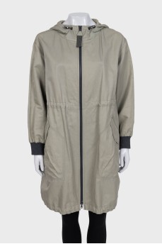Green hooded cloak