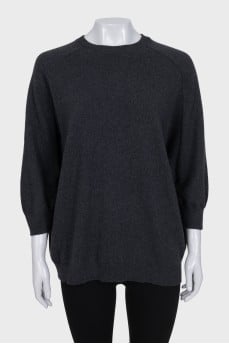 Gray cashmere jumper