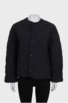 Black straight-cut jacket