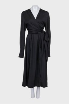 Long sleeve dress with ties