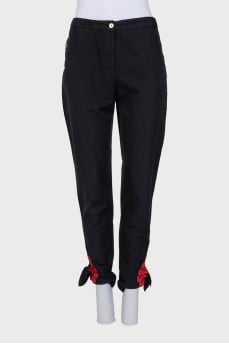 Vintage trousers with embellished legs
