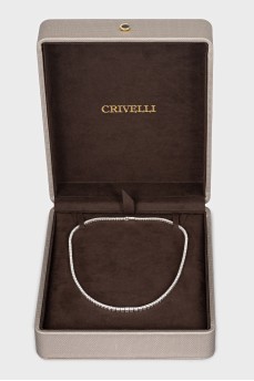 Gold necklace with diamonds