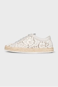 White lace sneakers