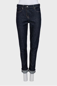 Blue skinny fit jeans with logo