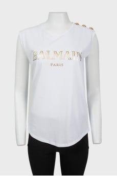 Top with golden brand logo on the front