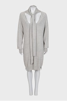 Gray dress with ties