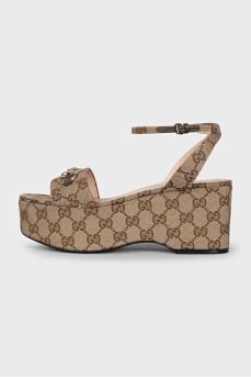 Horsebit Print Sandals 75