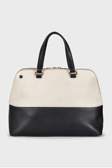 Two-tone leather bag