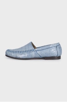 Men's alligator leather loafers