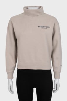 Gray turtleneck sweatshirt