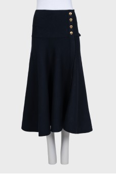 Blue skirt with golden buttons