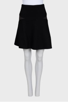 Black high-waisted skirt