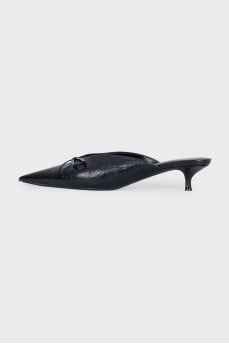 Шкіряні мюлі kitten heel
