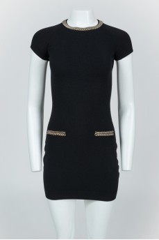 Black dress with silver chains