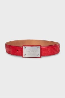 Patent leather belt