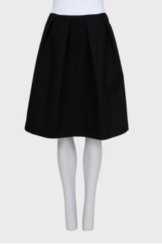 Black fluffy skirt with a zipper