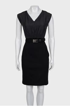 Black dress with a belt
