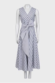 Gray fitted maxi dress
