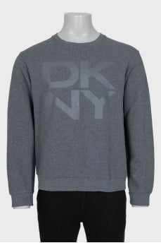 Men's gray sweatshirt with logo