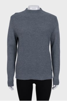Gray wool jumper