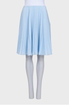 Blue pleated skirt