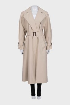 Fitted wrap trench coat