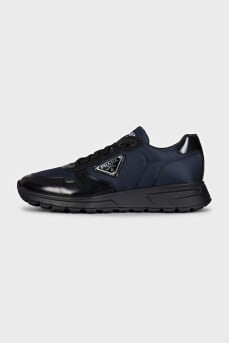 Men's blue sneakers with logo