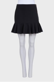 Black bodycon skirt with logo