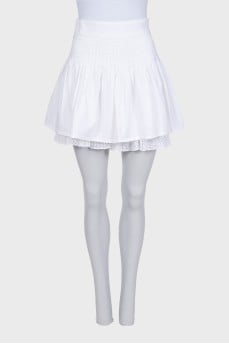 White high waist lace skirt